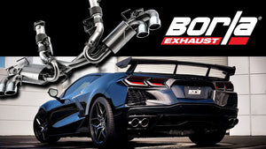 Borla Cat Back S-Type Exhaust With Dual Round A/C Tips for 2020-2023 Chevrolet Corvette C8