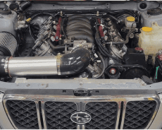 High-performance engine upgrade by Black Market Racing for enhanced vehicle power.